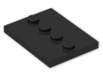 LEGO® Brick: Tile 3 x 4 with Four Studs 88646 | Color: Black