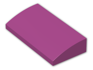 LEGO® Stein: Slope Brick Curved 2 x 4 with Underside Studs 88930 | Farbe: Bright Reddish Violet
