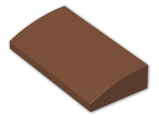 LEGO® Brick: Slope Brick Curved 2 x 4 with Underside Studs 88930 | Color: Reddish Brown