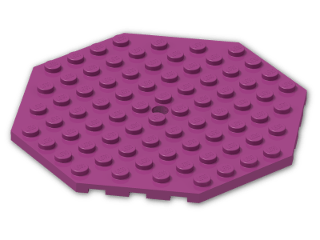 LEGO® Stein: Plate 10 x 10 Octagonal with Hole and Snapstud 89523 | Farbe: Bright Reddish Violet