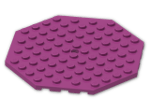 LEGO® Brick: Plate 10 x 10 Octagonal with Hole and Snapstud 89523 | Color: Bright Reddish Violet