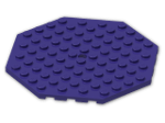 LEGO® Brick: Plate 10 x 10 Octagonal with Hole and Snapstud 89523 | Color: Medium Lilac
