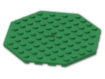 LEGO® Stein: Plate 10 x 10 Octagonal with Hole and Snapstud 89523 | Farbe: Dark Green