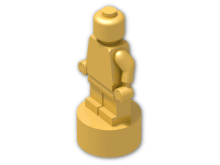 LEGO® Stein: Minifig Statuette 90398 | Farbe: Titanium Metallic