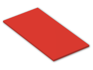 LEGO® Brick: Tile 8 x 16 Type 2 90498 | Color: Bright Red