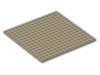 LEGO® Brick: Plate 16 x 16 with Underside Ribs 91405 | Color: Sand Yellow