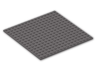 LEGO® Brick: Plate 16 x 16 with Underside Ribs 91405 | Color: Dark Stone Grey