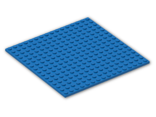 LEGO® Brick: Plate 16 x 16 with Underside Ribs 91405 | Color: Bright Blue
