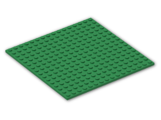 LEGO® Brick: Plate 16 x 16 with Underside Ribs 91405 | Color: Dark Green