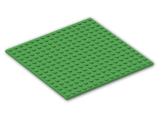 LEGO® Brick: Plate 16 x 16 with Underside Ribs 91405 | Color: Bright Green