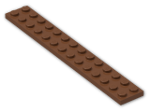 LEGO® Brick: Plate 2 x 14 91988 | Color: Reddish Brown
