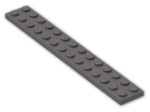 LEGO® Brick: Plate 2 x 14 91988 | Color: Dark Stone Grey