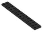 LEGO® Brick: Plate 2 x 14 91988 | Color: Black