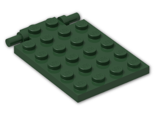 LEGO® Stein: Plate 4 x 6 Trap Door with Bars 92099 | Farbe: Earth Green