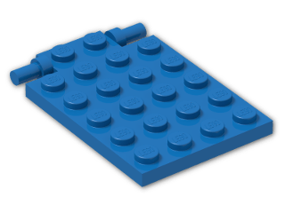 LEGO® Stein: Plate 4 x 6 Trap Door with Bars 92099 | Farbe: Bright Blue