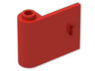 LEGO® Brick: Door 1 x 3 x 2 Left with Hollow Hinge 92262 | Color: Bright Red
