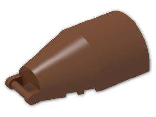 LEGO® Brick: Windscreen 4 x 6 x 2 Round with Handle 92279 | Color: Reddish Brown