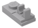 LEGO® Brick: Plate 1 x 2 with Single Clip on Top 92280 | Color: Medium Stone Grey
