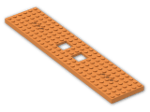 LEGO® Brick: Train Base 6 x 28 with 6 Holes and Twin 2 x 2 Cutouts 92339 | Color: Bright Orange
