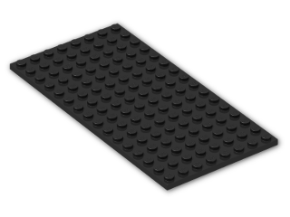 LEGO® Brick: Plate 8 x 16 92438 | Color: Black