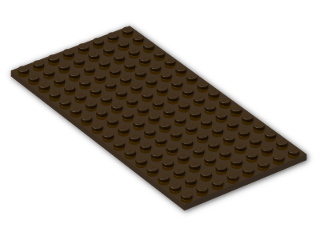 LEGO® Brick: Plate 8 x 16 92438 | Color: Dark Brown