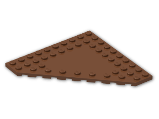 LEGO® Brick: Plate 10 x 10 without Corner without Studs in Center 92584 | Color: Reddish Brown