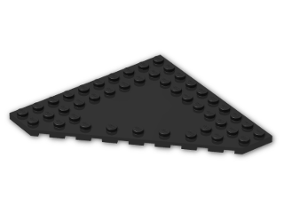 LEGO® Brick: Plate 10 x 10 without Corner without Studs in Center 92584 | Color: Black