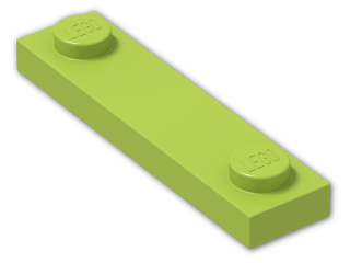 LEGO® Brick: Plate 1 x 4 with Two Studs  92593 | Color: Bright Yellowish Green
