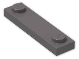 LEGO® Brick: Plate 1 x 4 with Two Studs  92593 | Color: Dark Stone Grey