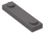 LEGO® Brick: Plate 1 x 4 with Two Studs  92593 | Color: Dark Stone Grey