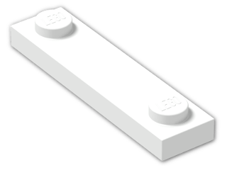 LEGO® Brick: Plate 1 x 4 with Two Studs  92593 | Color: White