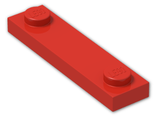 LEGO® Stein: Plate 1 x 4 with Two Studs  92593 | Farbe: Bright Red