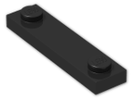 LEGO® Brick: Plate 1 x 4 with Two Studs  92593 | Color: Black