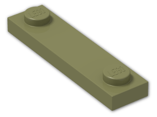 LEGO® Stein: Plate 1 x 4 with Two Studs  92593 | Farbe: Olive Green