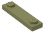 LEGO® Brick: Plate 1 x 4 with Two Studs  92593 | Color: Olive Green