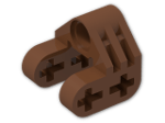 LEGO® Brick: Technic Cross Block 2 x 2 x 2 Bent 90 Split (Pin/Twin Axle) 92907 | Color: Reddish Brown