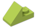 LEGO® Brick: Slope Plate 45 2 x 1 92946 | Color: Bright Yellowish Green