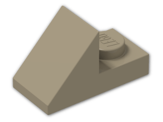 LEGO® Brick: Slope Plate 45 2 x 1 92946 | Color: Sand Yellow
