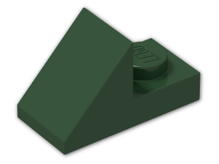 LEGO® Brick: Slope Plate 45 2 x 1 92946 | Color: Earth Green