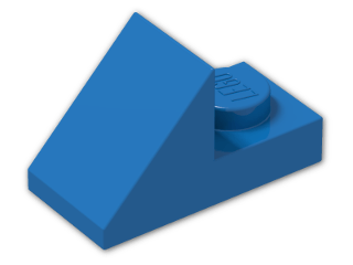 LEGO® Stein: Slope Plate 45 2 x 1 92946 | Farbe: Bright Blue