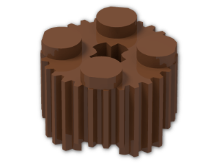 LEGO® Brick: Brick 2 x 2 Round with Grille 92947 | Color: Reddish Brown