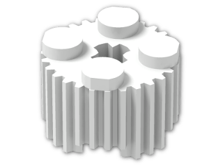 LEGO® Brick: Brick 2 x 2 Round with Grille 92947 | Color: White