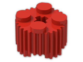 LEGO® Stein: Brick 2 x 2 Round with Grille 92947 | Farbe: Bright Red