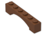 LEGO® Brick: Arch 1 x 6 Raised 92950 | Color: Reddish Brown
