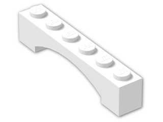 LEGO® Stein: Arch 1 x 6 Raised 92950 | Farbe: White