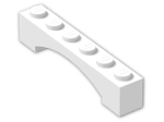 LEGO® Brick: Arch 1 x 6 Raised 92950 | Color: White