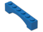 LEGO® Brick: Arch 1 x 6 Raised 92950 | Color: Bright Blue