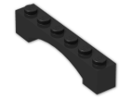 LEGO® Brick: Arch 1 x 6 Raised 92950 | Color: Black