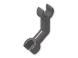 LEGO® Brick: Arm Skeleton with Vertical Clip Bent 53.13 93061 | Color: Dark Stone Grey