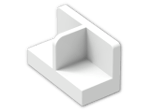 LEGO® Stein: Panel 1 x 2 x 1 with Thin Central Divider and Rounded Corners 93095 | Farbe: White
